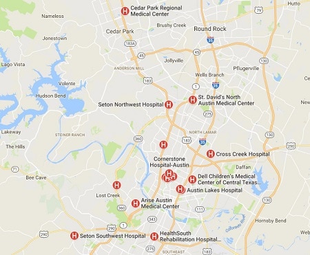 list of hospitals in austin tx