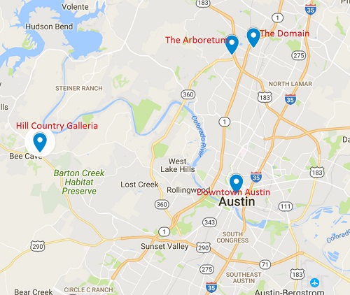 austin office spaces walking distance to retail