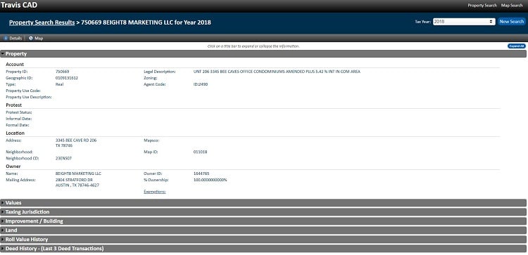 tcad property ownership records