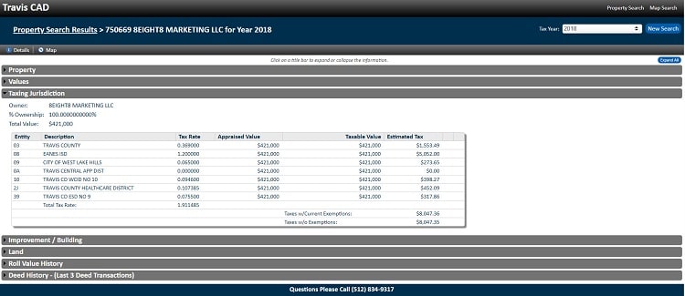 travis county taxing jurisdiction