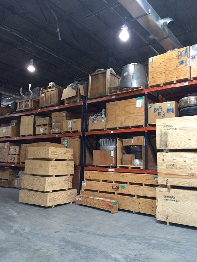 warehouse portion of office flex space